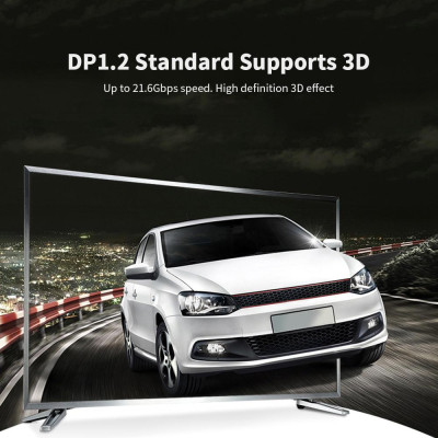 Cáp VENTION DP HD Cable 4K 1080P Dispayport Male to Male Adapter cho máy chiếu màn hình máy tính xách tay 5m / 16,40ft - 5m