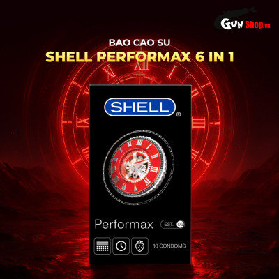 Bao cao su Shell Performax 6 in 1 - Kéo dài thời gian - Hộp 10 cái