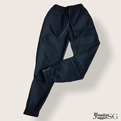 Quần jogger kaki zipper nam nữ đều mặc được chất kaki dày dặn