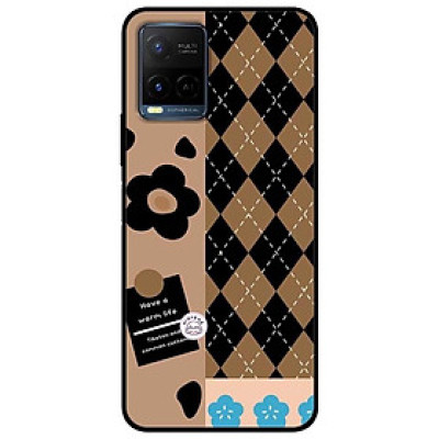 Ốp lưng dành cho Vivo Y21 - Vivo Y21s mẫu Hoa Nền Sọc