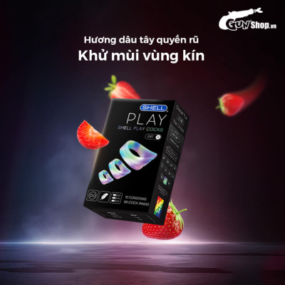 Bao cao su Shell Play Cocks 6 tính năng - Hộp 10 cái + 1 Play Box Cocks