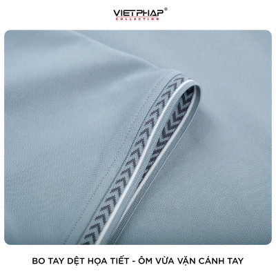Áo Polo Nam VIỆT PHÁP Form Luxury - Thun Cá sấu Phối, lịch lãm, sang trọng 9702