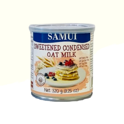 Sữa đặc thuần chay từ Dừa - Yến mạch có đường và không đường hũ 320gr SAMUI Coconut and Oatmeal Condensed Milk