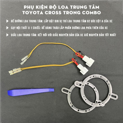 Combo Kèm Dưỡng Loa Trung Tâm và Loa Mid Dành Cho Toyota Cross - Walker VMM35 CAR AUDIO