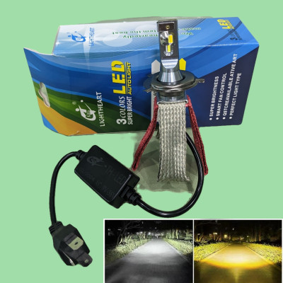 Đèn Pha LED Ô Tô - Xe Máy H4 36W 3 Nhiệt Màu AUTO:  Siêu Sáng 36W Loại Tốt