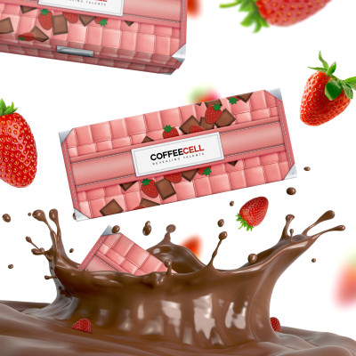 Combo 5 Gói Cacao và Dâu Tây Với Nhân Sâm Trắng Thượng Hạng COFFEECELL (5 gói x 15g) - Vị Đậm Đà, Hương Sảng Khoái - Hàng Chính Hãng