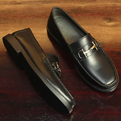 Giày MICHILUX Da Bò Thật Chính Hãng Horse Bit Loafer CIEHL Màu Đen