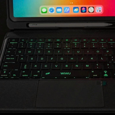 Bao da bàn phím Wiwu Mag touch kèm TrackPad cho iPad A16 . Air M3 11 inch , Pro M4 , Air 6 M2 11 Gen 10 ,11 M1M2, Air 5 / 4 - Hàng nhập khẩu