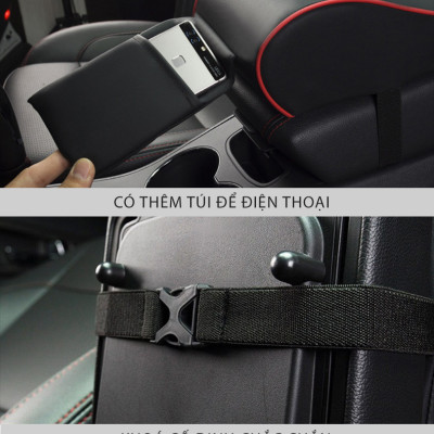 Gồi tỳ tay xe ô tô - Đệm tỳ tay ô tô bọc da PU -  Hộp tỳ tay vịn xe ô tô - Tỳ tay xe hơi cao cấp