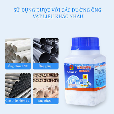 Bột thông cống KG52 khử mùi chống nghẹt bồn cầu, lavabo, chậu rửa bát, đường ống phân hủy cực mạnh , xử lý triệt để nhanh chóng loại 280g- Hàng chính hãng