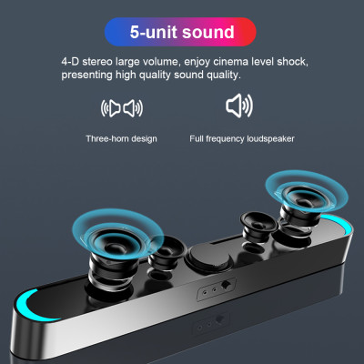 Loa máy tính để bàn SADA D-238 Siêu trầm âm thanh nổi 4D dây 3,5mm USB hỗ trợ 30HZ-15KHZ
