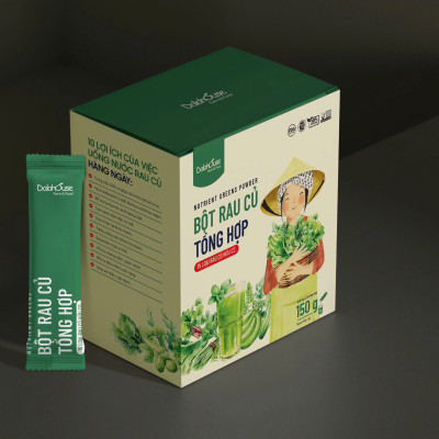 Bột Rau Củ Tổng Hợp Dalahouse 150g - Thanh Nhiệt, Thanh Mát, Giải Khát, Giảm Mụn, Tốt cho Sức Khỏe