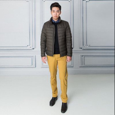 Áo khoác lông vũ  màu xanh rêu đậm ALGALV.14