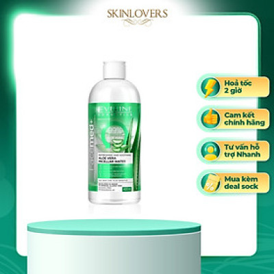 Nước tẩy trang làm dịu mát da 3 trong 1 chiết xuất Lô hội Facemed Eveline 400ml