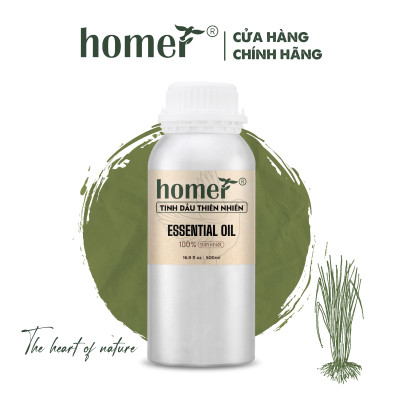 Tinh Dầu Thiên Nhiên Homer 500ML - Tinh Dầu Thiên Nhiên Nhập Khẩu Xông Thơm Phòng, Thư Giãn, Khử Mùi - Tinh dầu Sả Chanh/ Bạc Hà/ Cam Ngọt/ Oải hương/ Ngọc Lan Tây/ Tràm Trà/ Bưởi Ngọt