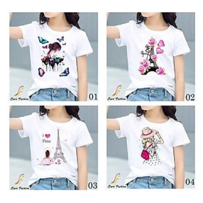 Bộ 4 Áo Thun nữ Organic Cotton Premium Sure, Hình in Xinh Xắn, Chất liệu 100% Sợi Bông Tự Nhiên, Thấm Hút Tốt và Kháng Khuẩn Tự Nhiên Bảo Vệ Tốt Cho Làn Da, Giá Tốt Khi Mua Online