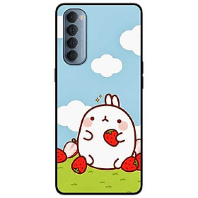 Ốp lưng dành cho Reno 4 Pro mẫu Thỏ Mập Ăn Dâu