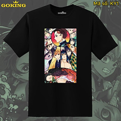 Áo thun Kimetsu No Yaiba, mã KY1. Áo phông in hình anime manga cao cấp cho nam nữ teen trẻ em