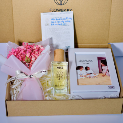 [ Quà Tặng 20.11] Combo Quà Tặng Nước hoa thiên nhiên Hers 50ml Hoa và Đèn Tranh 3D Set quà tặng dịp 20/11 ý nghĩa