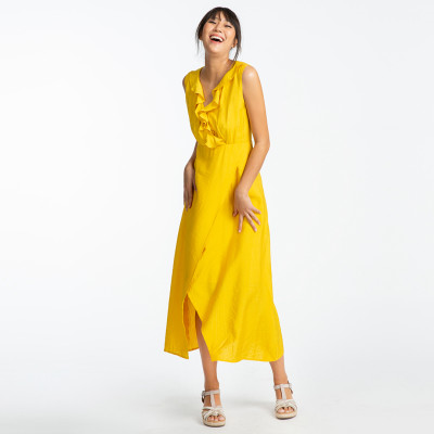 Đầm Maxi Đầm Dài Cao Cấp Thời trang thiết kế Hity DRE090 (Vàng Mù Tạt Mustard)