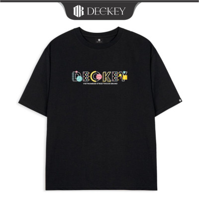 Áo Thun Cotton Unisex Nam Nữ Form Rộng DECKEY BLOCK LETTERS