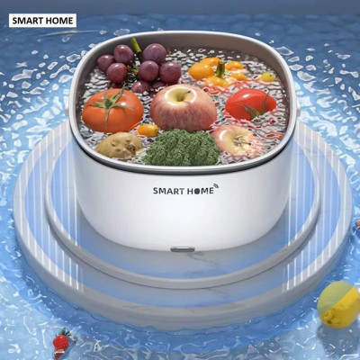 Máy Sục Siêu Âm SMART Rửa Thực Phẩm - Khử Khuẩn Rau Củ Quả , Loại Bỏ Vi Khuẩn, Chất Trừ Sâu 99%Thông Minh, ĐÈN TRANG TRÍ