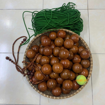 Vòng Lắc Eo Hạt Gỗ Hương Cao Cấp - Vòng 30 hạt 6cm ( video , hình thật ) 