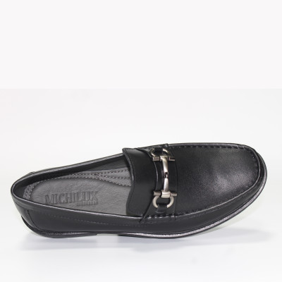 Giày MICHILUX Da Bò Thật Chính Hãng Horse Bit Loafer CIEHL Màu Đen
