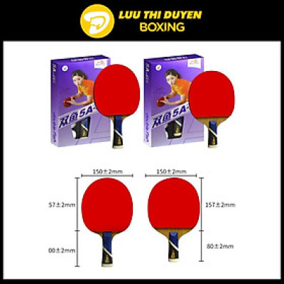 Vợt Bóng Bàn Double Fish - Lừu Thị Duyên Boxing - Model 2AC, 3AC, 4AC, 5AC - Mẫu mới, kèm 2 quả bóng bàn
