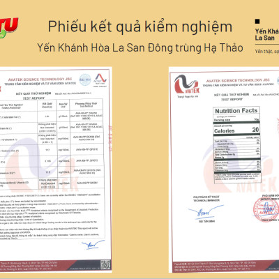 [ 35% YẾN TƯƠI ][ NHẬN GHI THIỆP MỪNG] Hộp quà 6 lọ Yến Khánh Hòa La San Đông Trùng Hạ Thảo ít ngọt