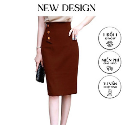 Chân Váy Nữ Công Sở New Design Dài  60cm Vải Kaki Thun Co Giãn Thoáng Mát CV0016