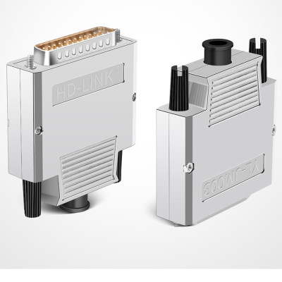 Đầu bấm cổng DB25 đực male bắt vít kèm vỏ ốp kẽm chân đồng mạ vàng 24K HD-LINK YL-JM003-25M.  HÀNG CHÍNH HÃNG !!!