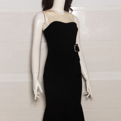 ĐẦM ÔM PHỐI LƯỚI TRƯỚC NGỰC VÀ EO ĐÍNH NƠ