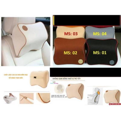  Bộ tựa đầu tựa lưng cao su non nguyên khối - bộ gối đầu tựa lưng trên ô tô