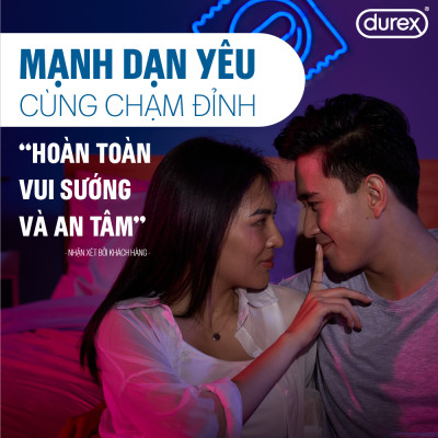 Bộ 3 hộp bao cao su Durex Performa kéo dài thời gian, size 52mm, 3 bao/hộp