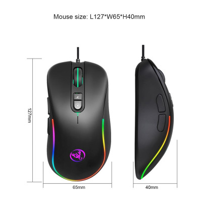 Chuột chơi game có dây HXSJ J300 lập trình macro  DPI có thể điều chỉnh
