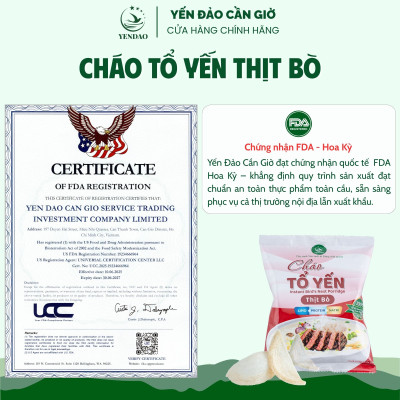 Yến Đảo - Thùng 30 Gói Cháo Yến Thịt Bò Thơm Ngon Tiện Dụng Giàu Dinh Dưỡng Cho Mọi Nhà
