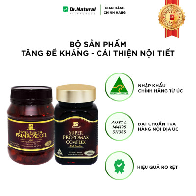 Bộ Sản Phẩm Tăng Đề Kháng, Cải Thiện Nội Tiết: Viên Uống Keo Ong 60 Viên, Viên Nội Tiết Úc 180 Viên