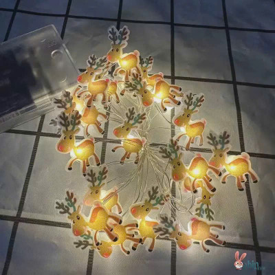 Dây Đèn Led 20 Bóng Họa Tiết Tuần Lộc Dài 2M
