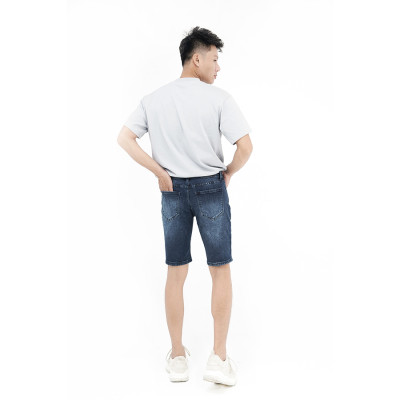 Quần Short Jeans Nam Rách Cao Cấp HUNTER X-RAYS Form Slimfit Thun Màu Xanh S62