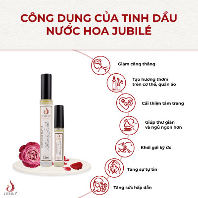 Combo 2 Chai Tinh Dầu Nước Hoa Pháp Jubilé 12ml Lăn, Nước Hoa Pháp cao cấp Thơm Lâu