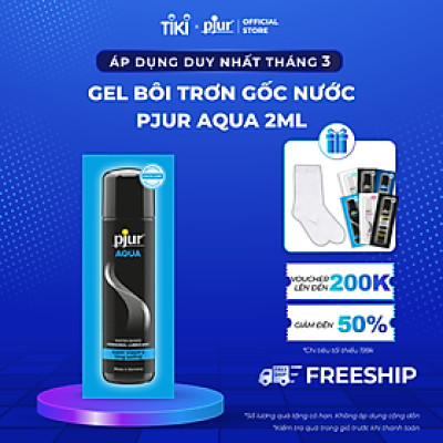 Gel bôi trơn gốc nước Pjur Aqua 2ml không chứa chất béo, dầu hoặc nước hoa dưỡng ẩm bao vệ da