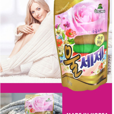 Combo 03 túi nước giặt vải len, vải dạ, nỉ Sandokkaebi 500g