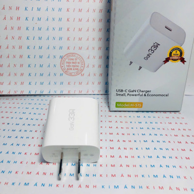 Củ sạc nhanh GaN Ham mer H-S15 công suất 33W, Check Qr hàng chính hãng, bảo hành chính hãng 12 tháng