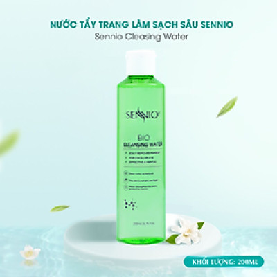 Nước tẩy trang không cồn Sennio Cleansing Water làm sạch sâu phù hợp với mọi làm da 200ml SNO 836