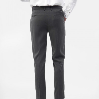 Quần Vải Nam ROUTINE Form Slim Crop vải mềm màu xám - 10F21PFO002CR1 | LASTORE MENSWEAR