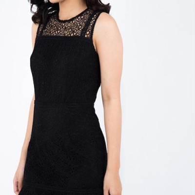 Đầm Ôm Ren Đuôi Cá De Leah -  Đen