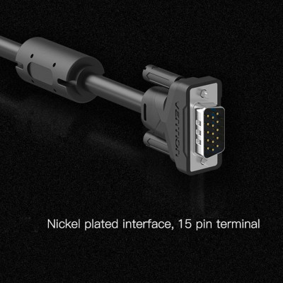 Dây nối dài Cáp 15 chân 49FT Đầu nối 3 + 6 Vòng từ tính đôi cho VENTION 5 mét 1080P HD VGA Nam sang VGA Nam