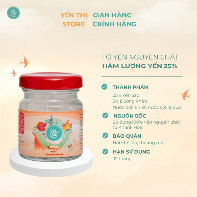 (Tặng muỗng gỗ đơn 450k)Yến Thị- Gói yến dành cho bé-Yến kird bổ sung canxi, HMO-hũ 42ml- Yến sào Nha Trang