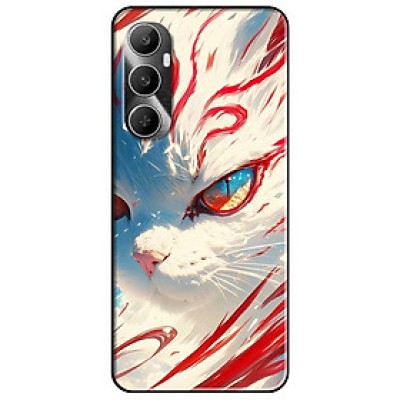 Ốp lưng cho Realme 9i - 10 - C20 - C67 - C65 4G - C11 2021 - Poco X6 5G - Mèo Trắng Đỏ - Hàng Chính Hãng